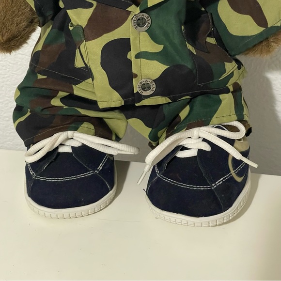 Build a Bear vintage brown bear with camo army military bear 13" - Picture 3 of 13